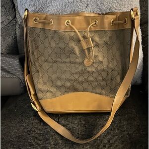 Authentic vintage Gucci bucket tote